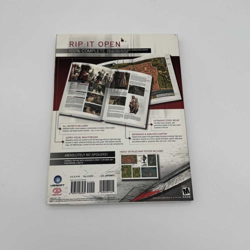 Assassins Creed II Complete Official Guide‎ Piggyback Ubisoft Map Included - Picture 4 of 10